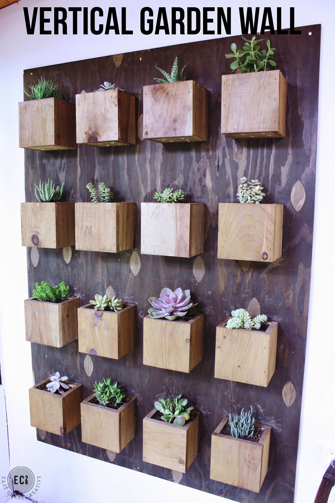 Scrap Wood Stained Planters