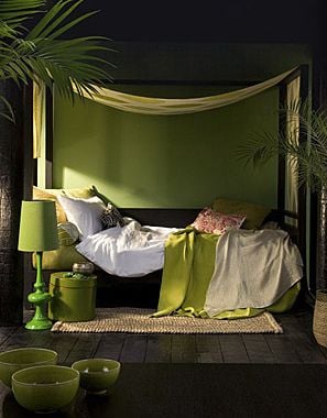 Pea Green bedroom 