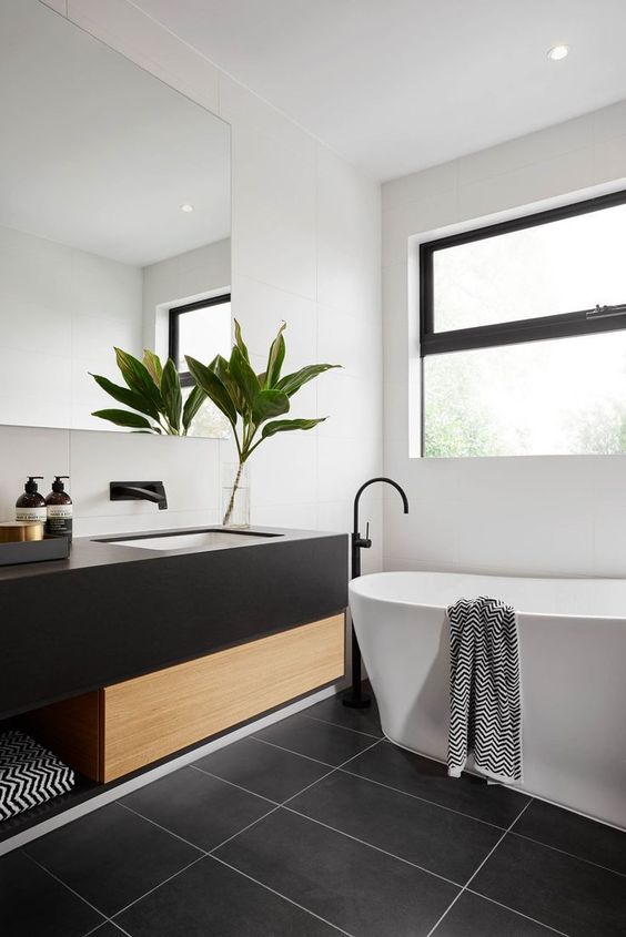 A Modern Outlook black and white bathroom design