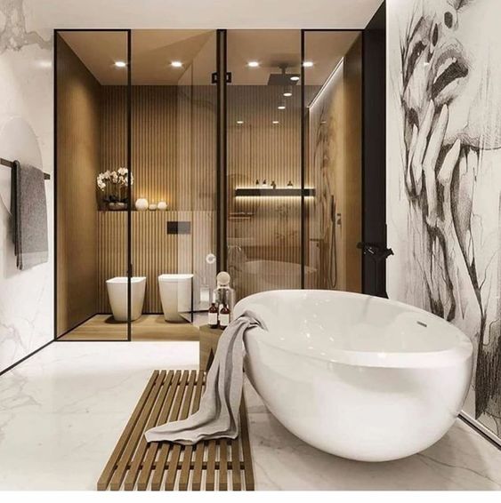 Luxe Bathroom Ideas black and white