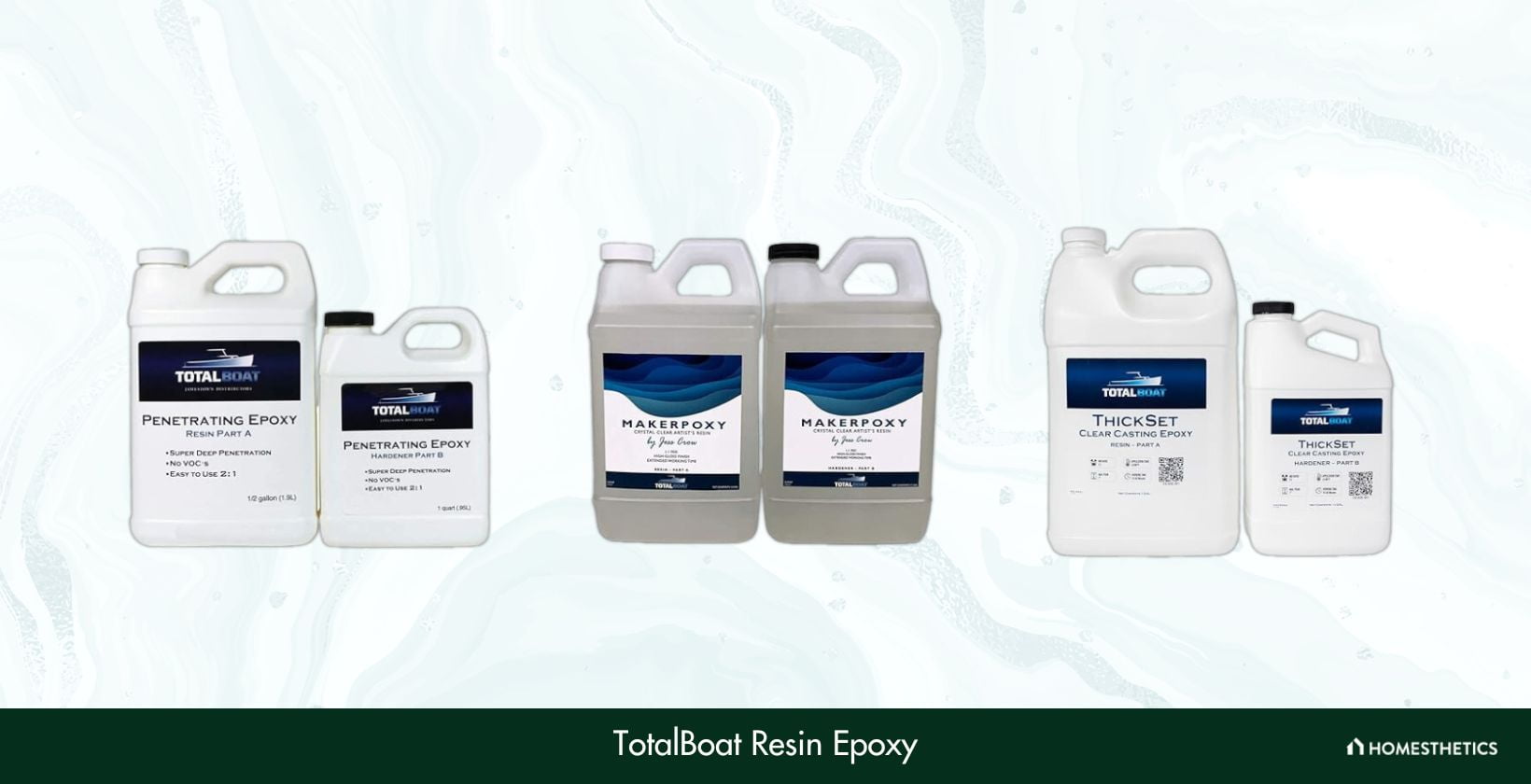 TotalBoat Table Top Epoxy Resin 1 Gallon Kit - Crystal Clear Coating A