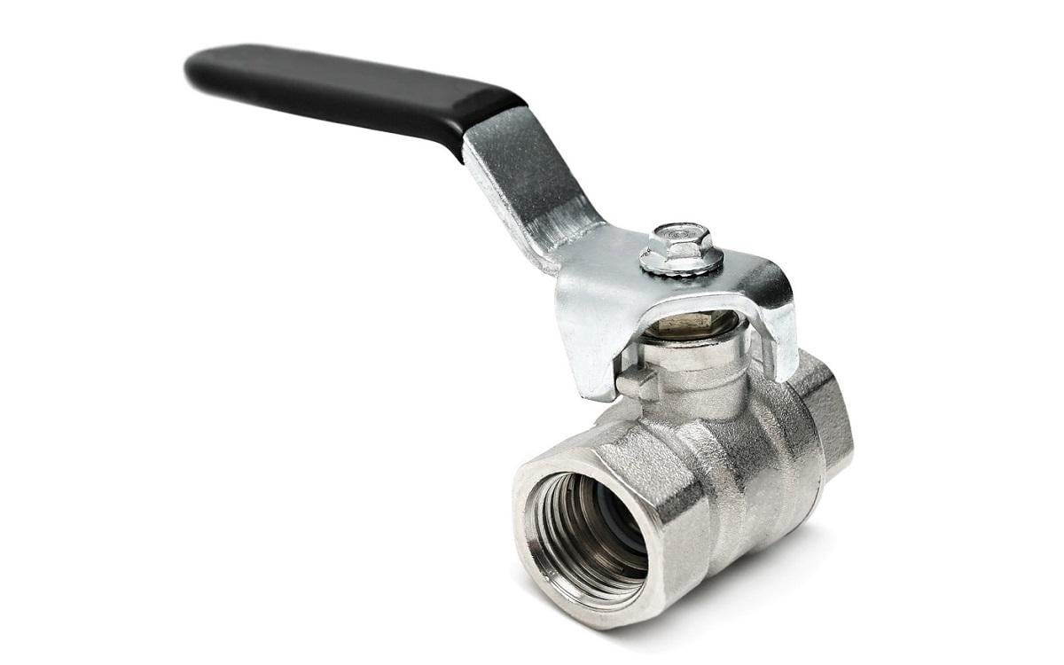 Water valve isolated on white. Wireless Water Shut Off Valves Buying Guide