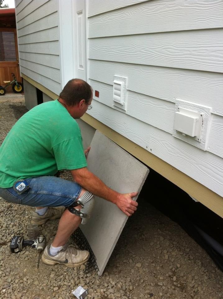 Concrete Skirting for mobile homes