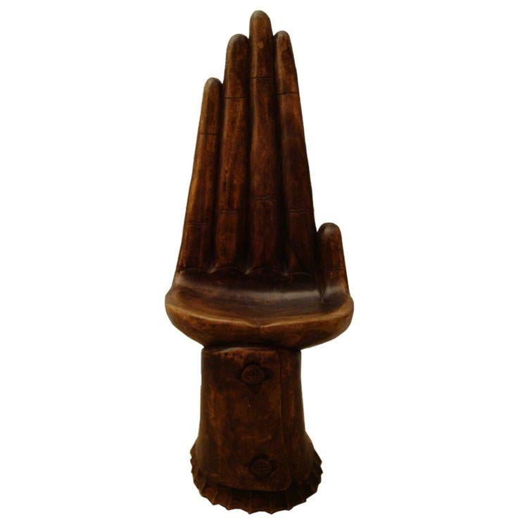 Carved Hand Chair After Pedro Friedeberg