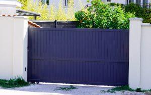 Best Solar Gate Openers grey portal house steel sliding door aluminum gray gate at modern home entrance