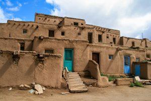 Taos Pueblo in New Mexico, USA. Wood Support Beams