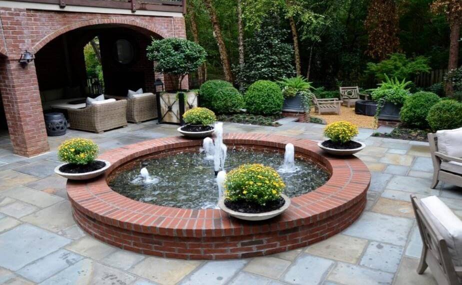 Brick And Ashlar Paver Patio