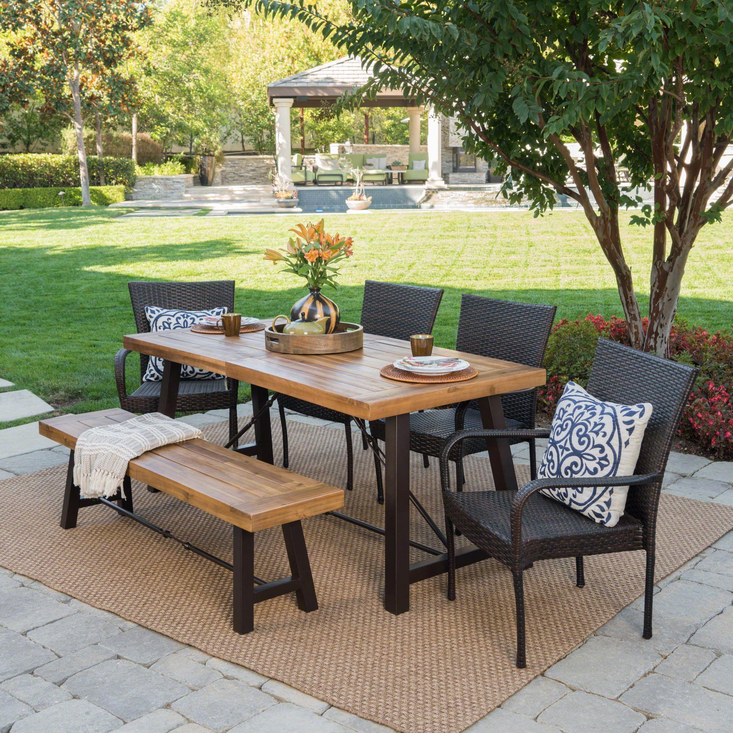 Flagstone Paver Patio With Outdoor Dining