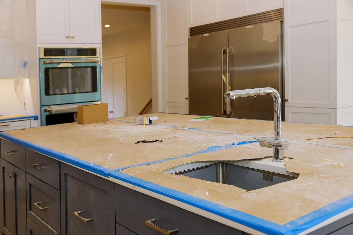 Home improvement installed in a new cabinet kitchen countertops and sink. Kitchen Renovation Final Words.