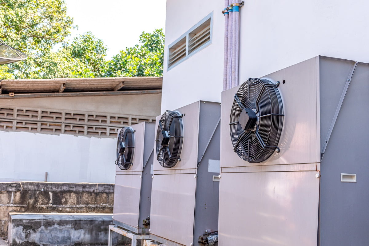 Air Conditioner Compressor Unit installed outdoor. Blower Fan For AC Buying Guide.