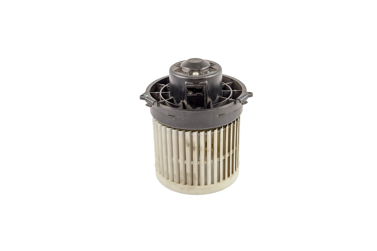 Old air car blower motor isolated on white background. Old dirty air blower fan motor of car isolated. Save with clipping path. Blower Motor For Car Buying Guide.