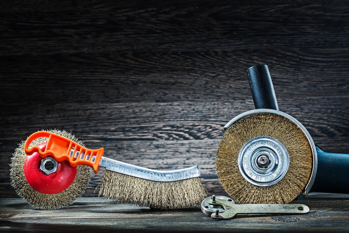 angle grinder rotary and hand wire brushes on vintage wood. How To Install Wire Brush On Angle Grinder Final Words.