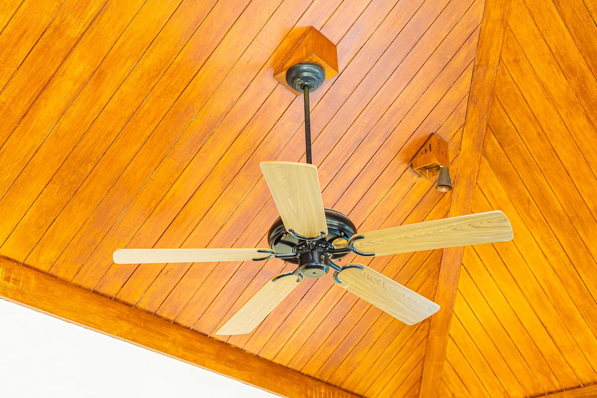 Electric Ceiling fan decoration interior of room. Reasons For Ceiling Fan Not Blowing Air.
