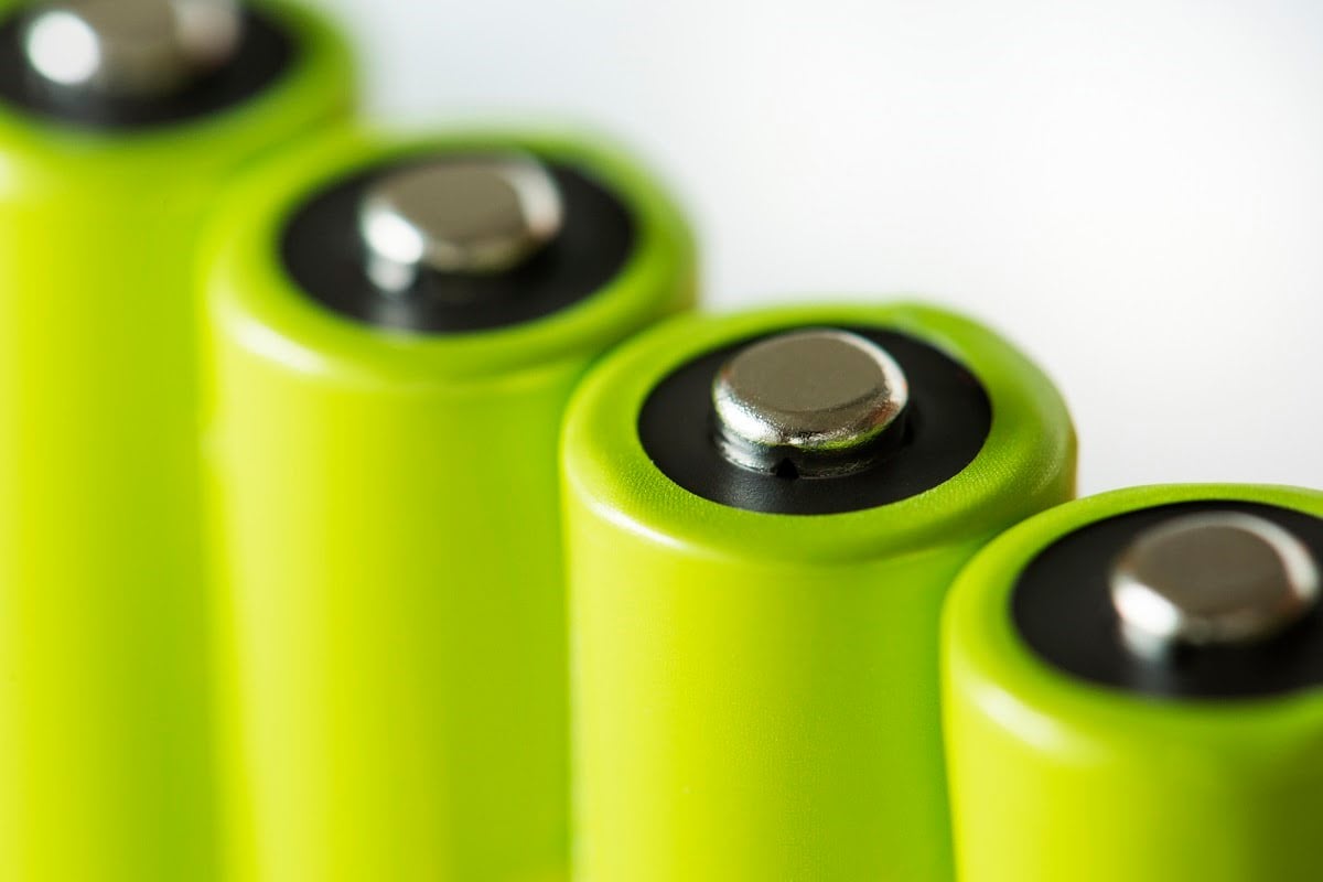 Closeup of battery. CR123A Batteries Conclusion.