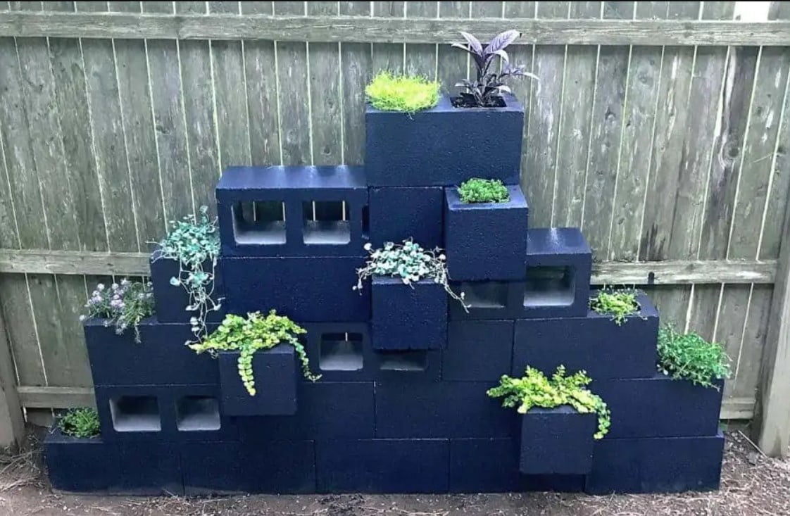 Cinder Block Planters