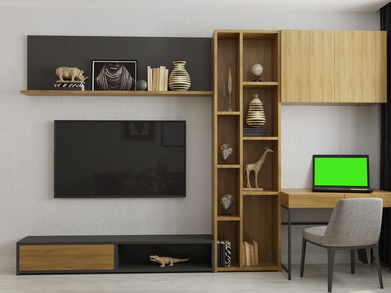 Modern Traditional TV Room