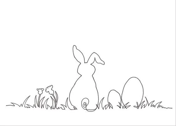 Sketch of Easter bunny and Easter egg. - Stock Illustration [39234369] -  PIXTA