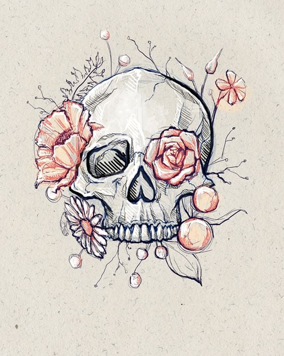 Rose and Skull Tattoo Designs