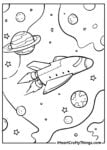 45 Easy Space Drawing Ideas You Can Try At Home