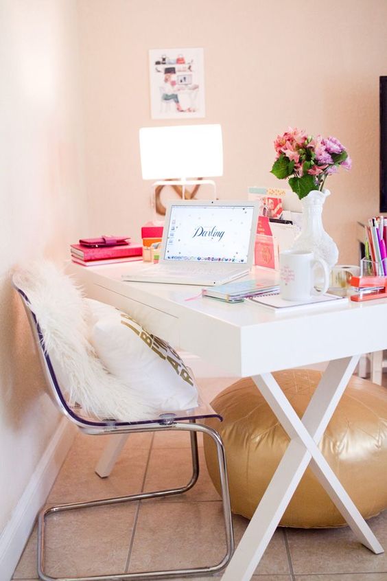 35 Feminine Desks and Stunning Home Offices - Chrissy Marie Blog