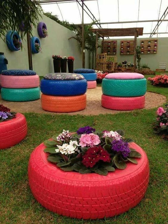 Tire Flower Pots