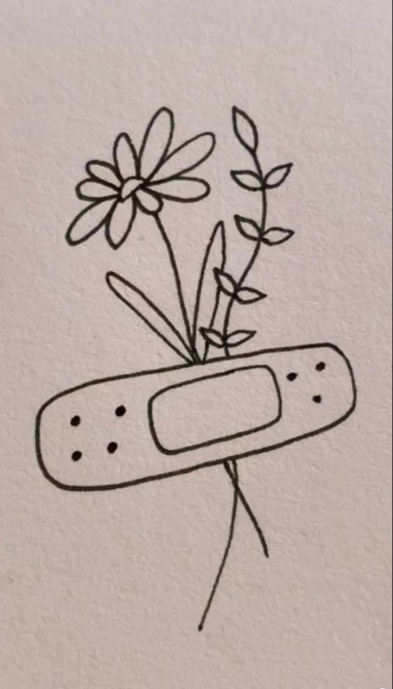Drawing Flowers with Bandaid