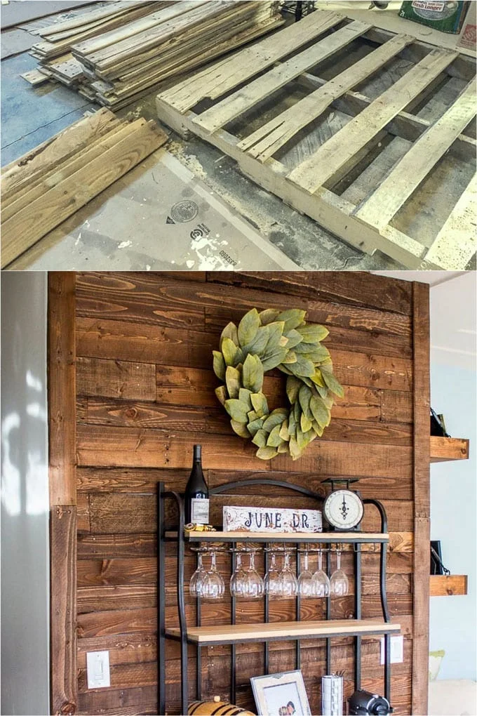 Kitchen Pallet Wall