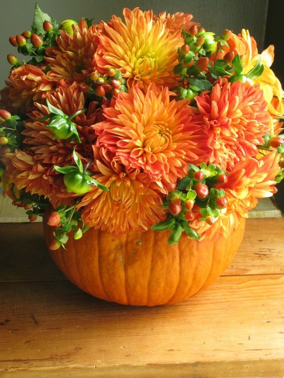 Pumpkin Flower Vase