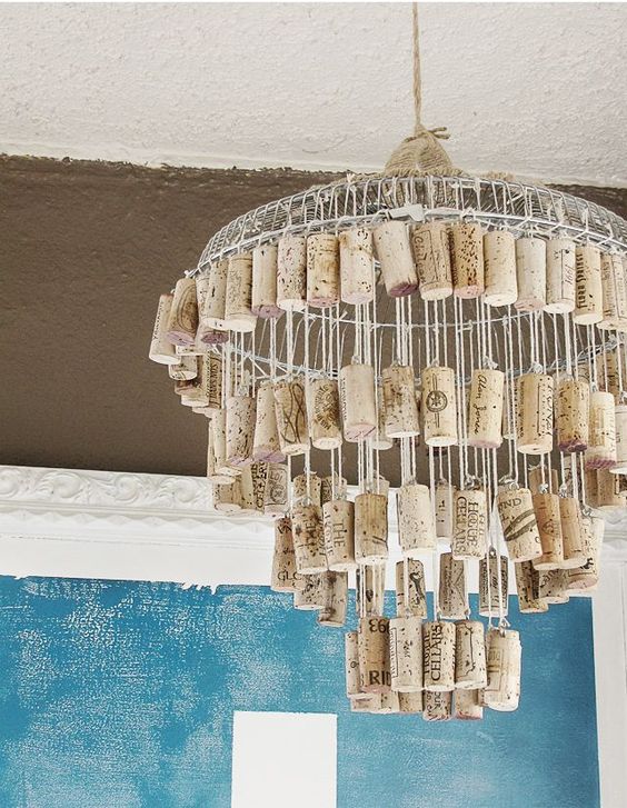 Chandelier Made of Wine Corks