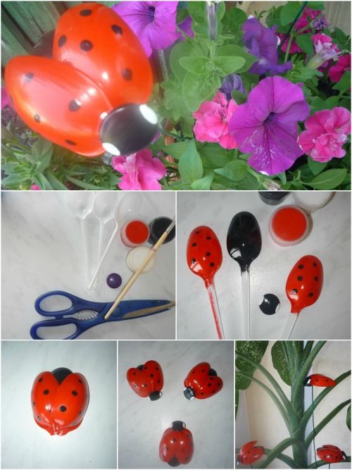Plastic Spoon Ladybugs