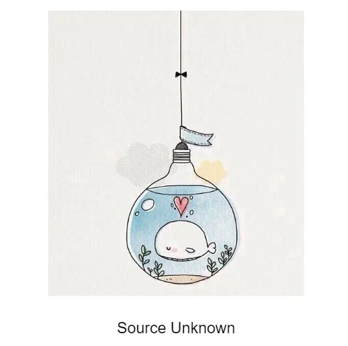 Whale in a Bulb Aquarium