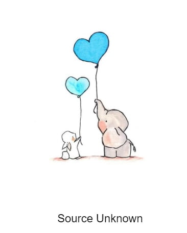 Animals Holding Heart Balloons