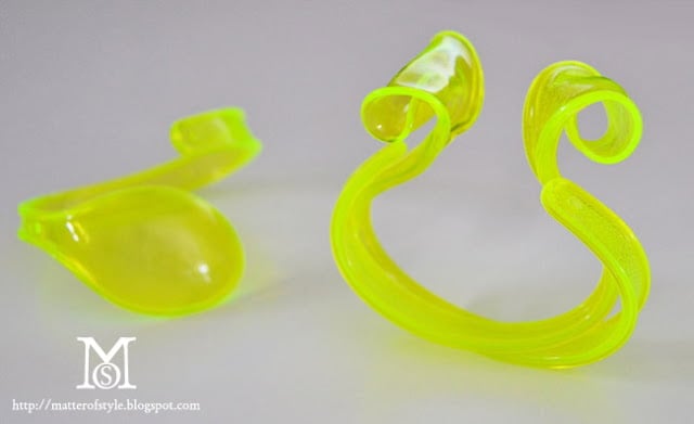Neon Plastic Spoon Bangles