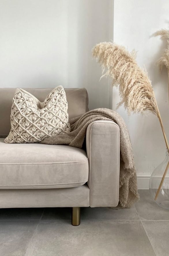 Romantic Sofas Taupe Upholstered