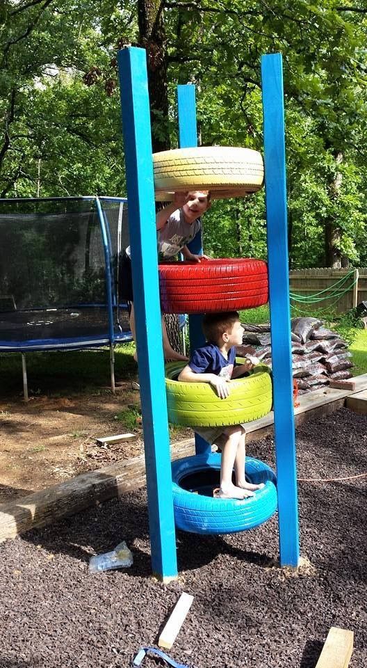 Backyard Tire Tower