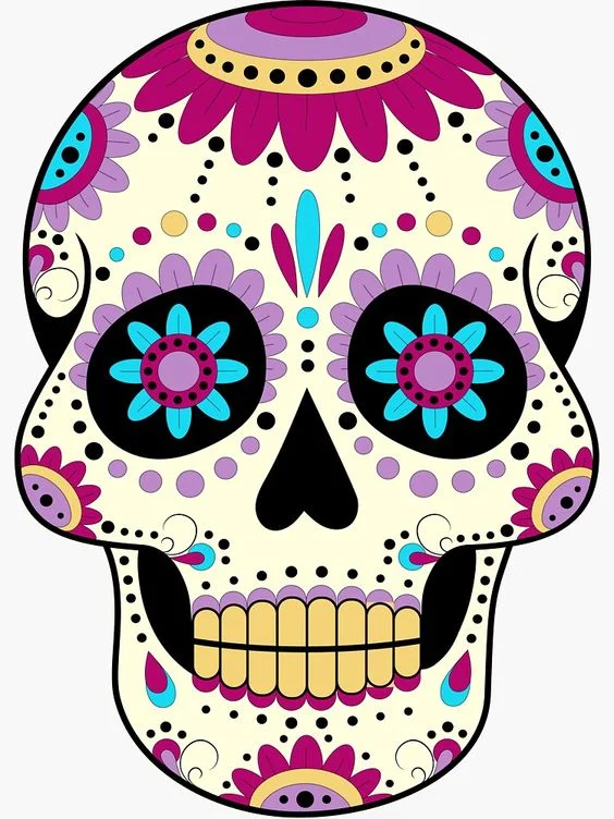 Mexican Skull with Patterns