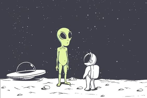 Alien And Astronaut