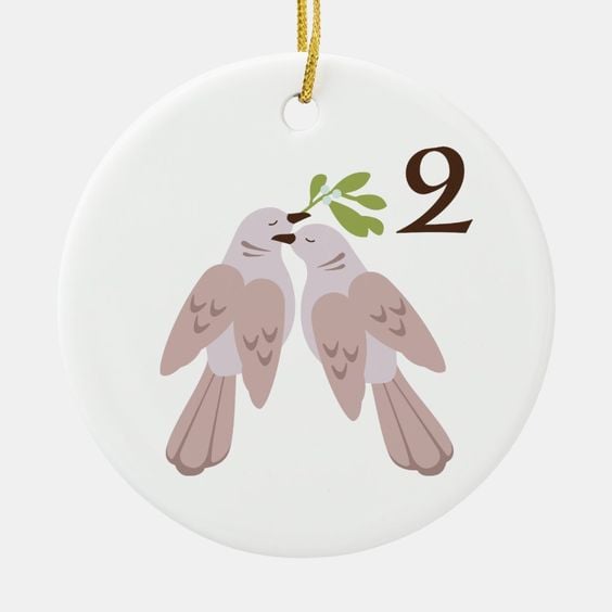 Turtle Dove Ornaments