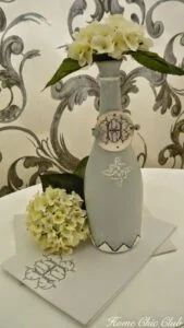 Hand-Painted Wine Bottle Vase