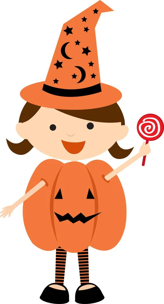 Little Girl in Pumpkin Costume
