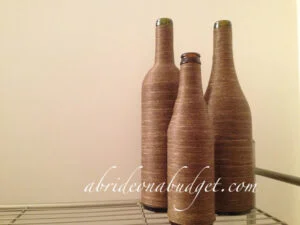 DIY Wrapped Wine Bottle Table Decorations