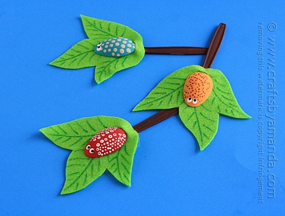Plastic Spoon Bugs and Branch