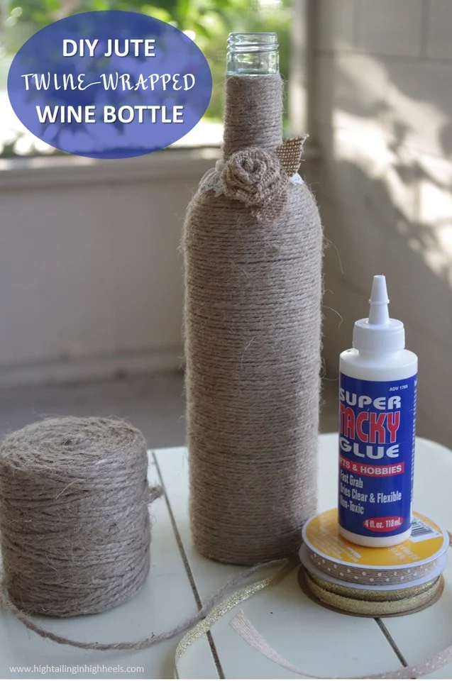 Wrapped Twine Bottle Crafts