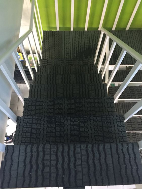 Tire Tread Stairs