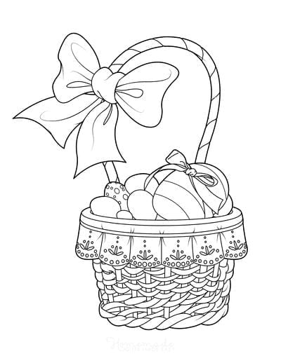 Easter Basket With a Ribbon