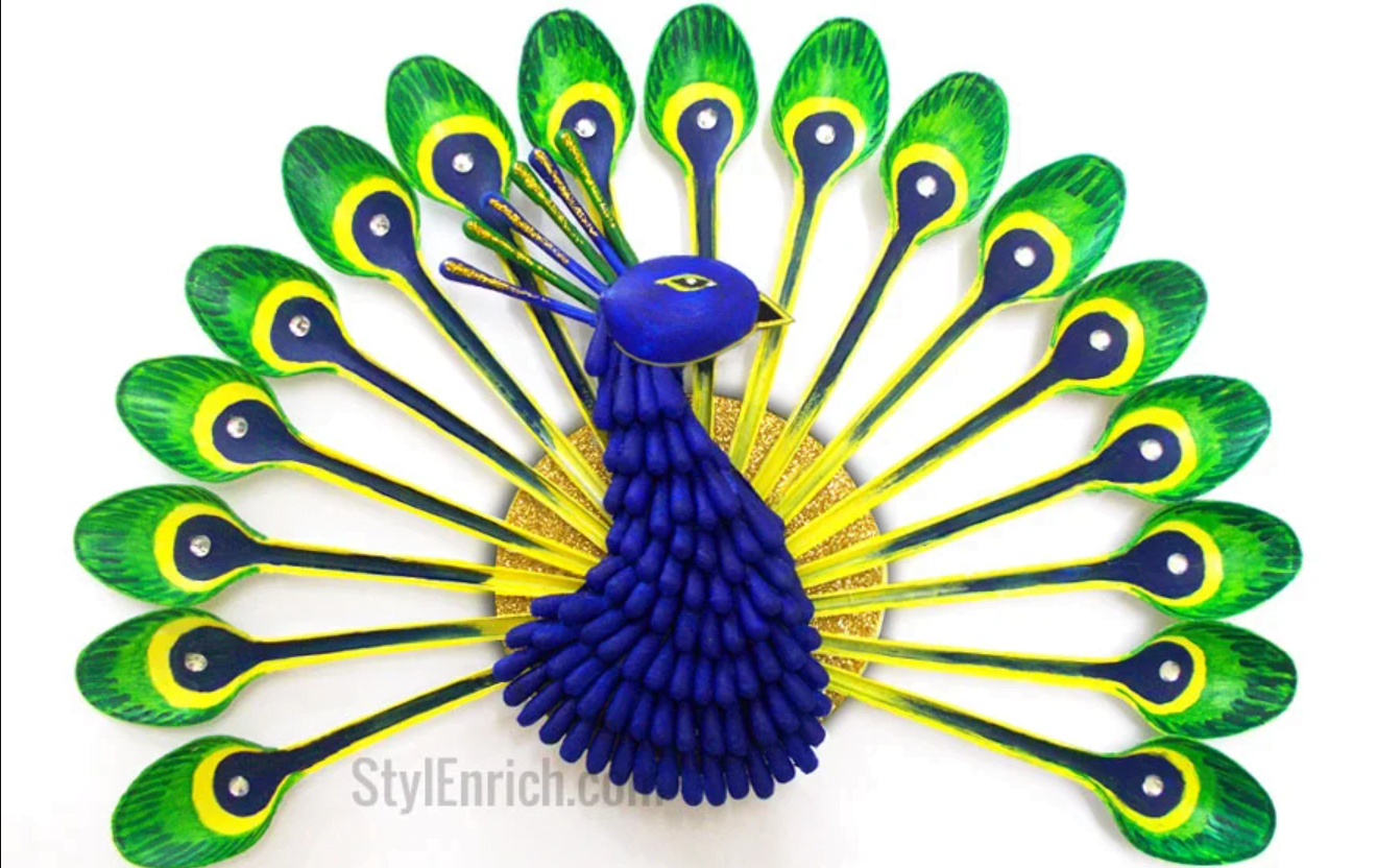 Plastic Spoon Peacock