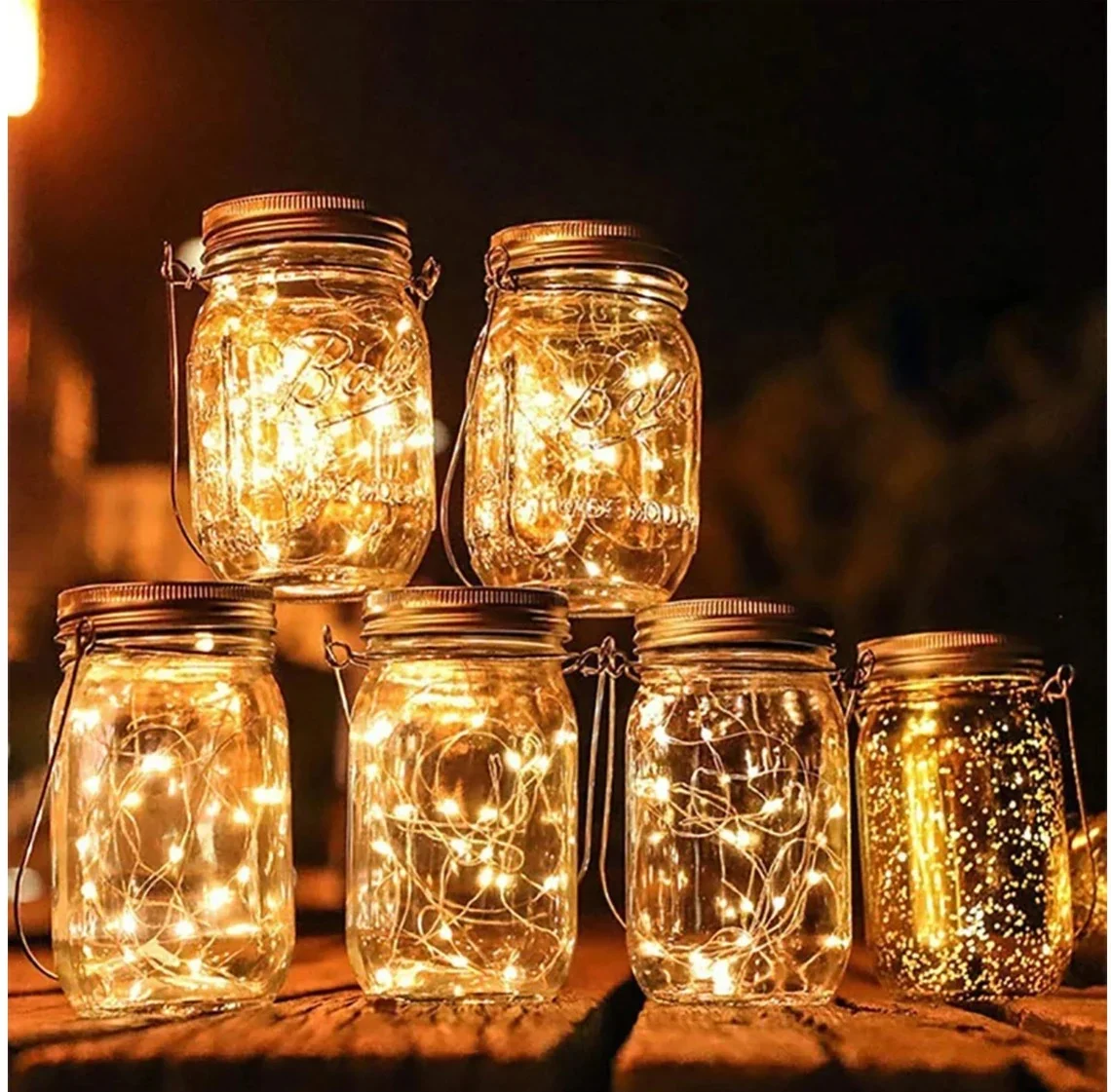 Mason Jar with Fairy Lights