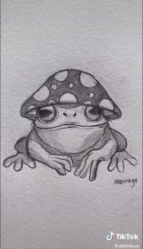 Frog with Toadstool Hat