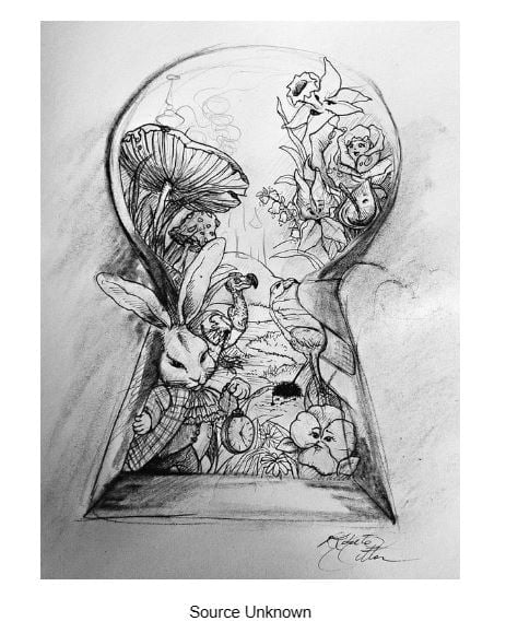 alice in wonderland drawing ideas