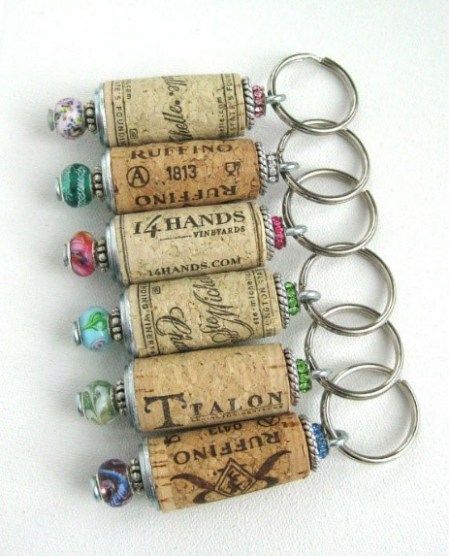 DIY Wine Cork Keychains